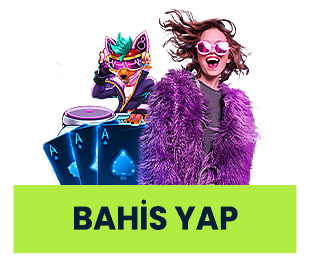 Mor kıyafetli kadın, oyun kartları ve DJ karakteri
